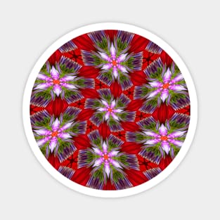 Purple Flower Bud Pattern Magnet